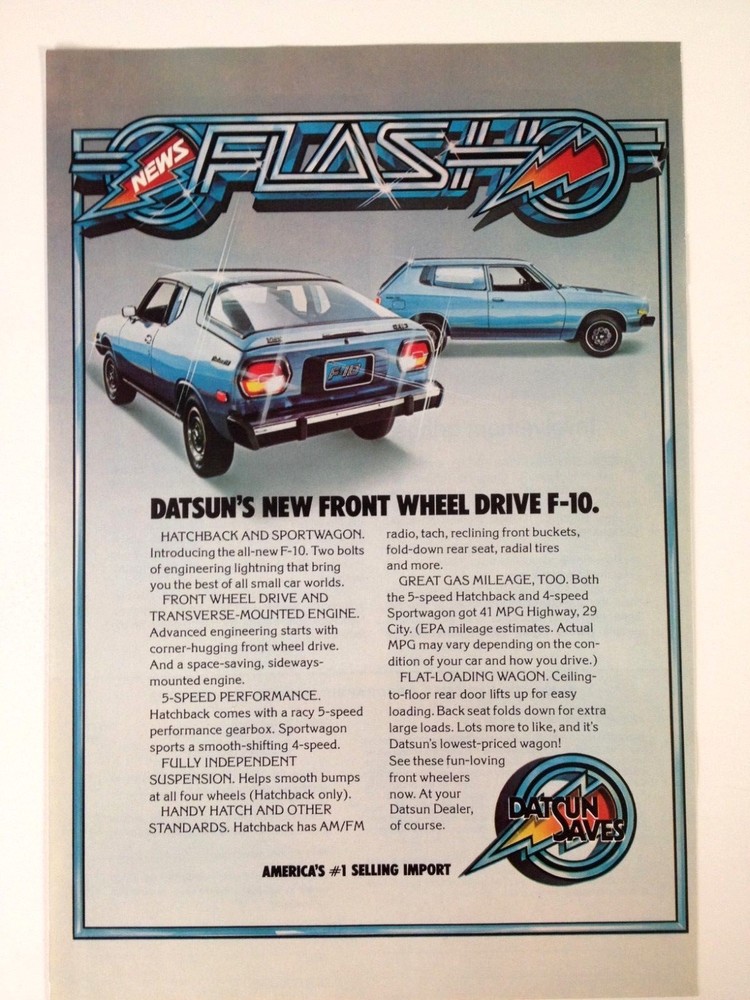 1976 Datsun F-10 Print Ad