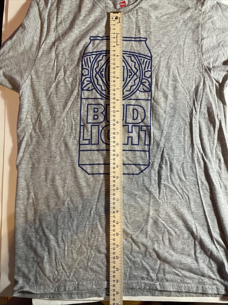 BUD LIGHT GRAY T SHIRT SIZE LARGE