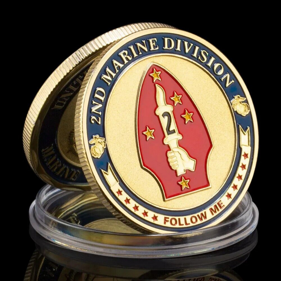 Marines 2nd Division Challenge Coin Collectable Commemorative Armed Forces 1-pc