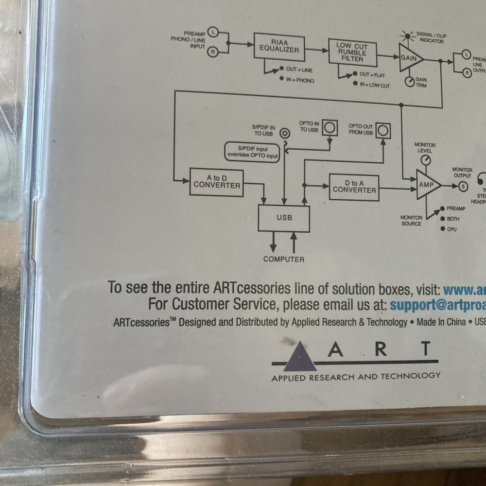 (C) ARTcessories USB Phono Vinyl Records Transfer Computer Interface