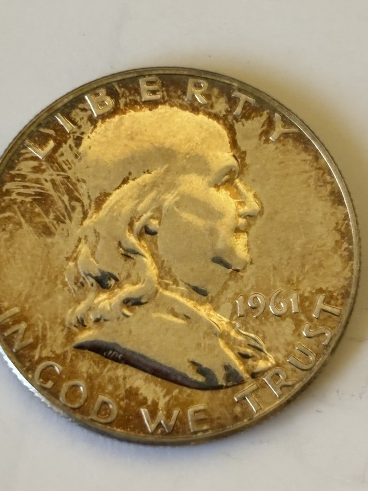 1961 Franklin Half Dollar 90% Silver. Uncirculated
