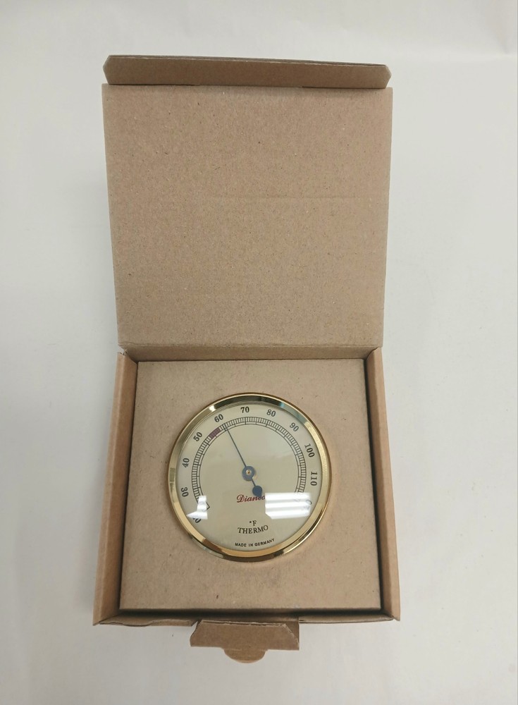 New! Gold Colored Thermometer- Made In Germany