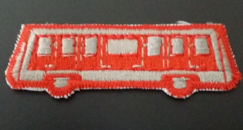 RED TRANSIT BUS Iron or Sew-On Patch
