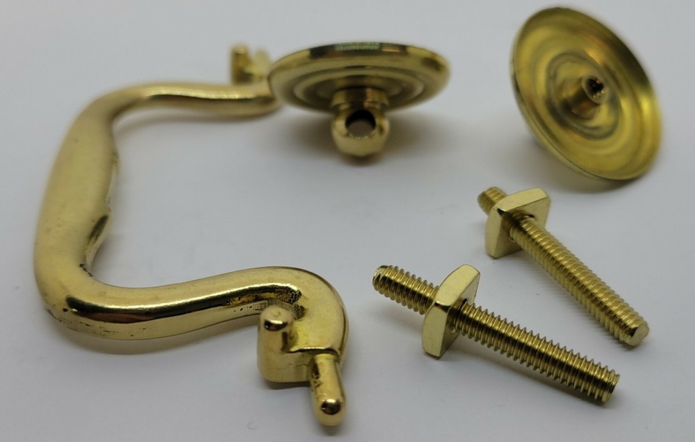 2.5, 3, 3.5" Centers Queen Anne Style Swan Neck bail pull handle solid brass new