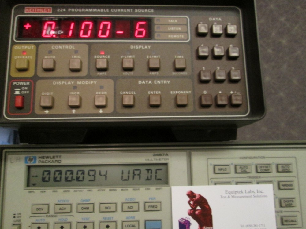 Keithley 224 Programmable Constant Current Source TESTED! Cable, 5nA to 101mA