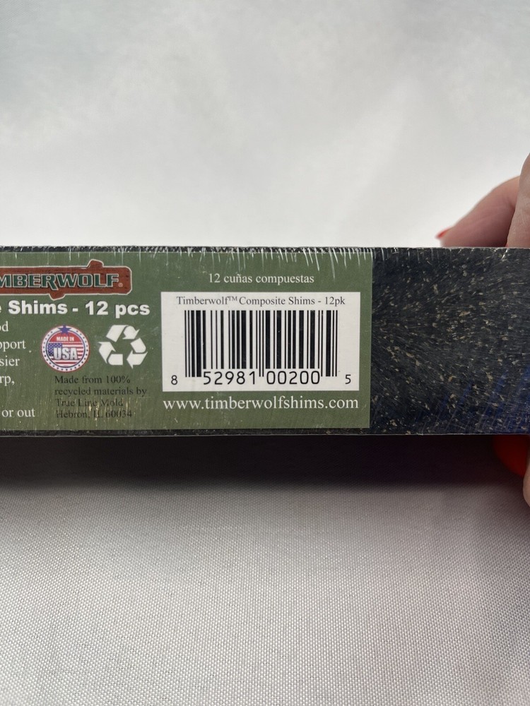 Timberwolf Composite Shims, 12 pieces per pack.