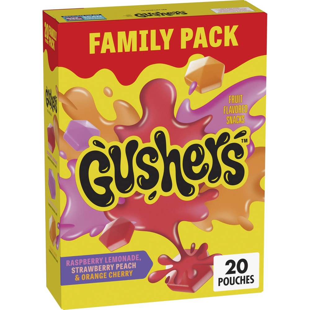 Gushers Fruit Flavored Snacks, Raspberry Lemonade, 20 Count (Pack of 1)