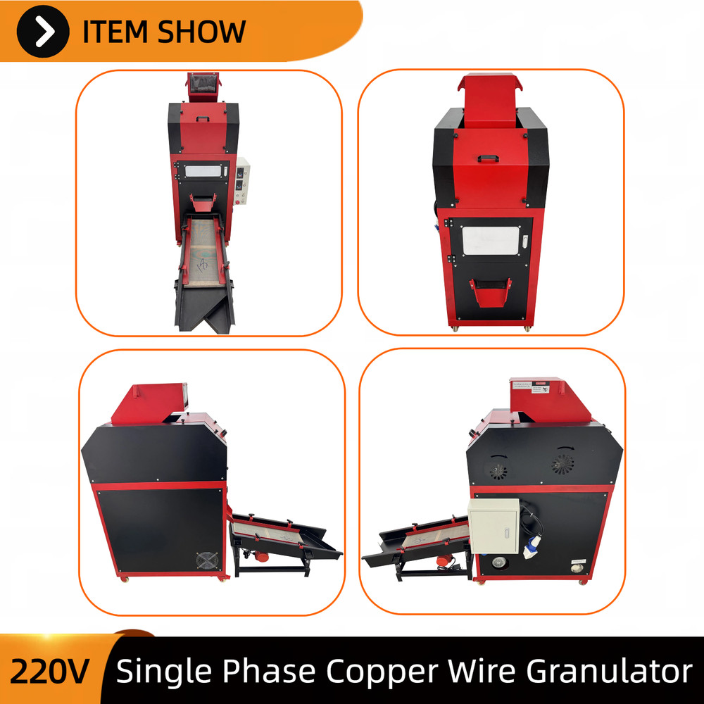 Automatic Copper Wire Granulator 220V Single Phas for Cable Recycling Machine