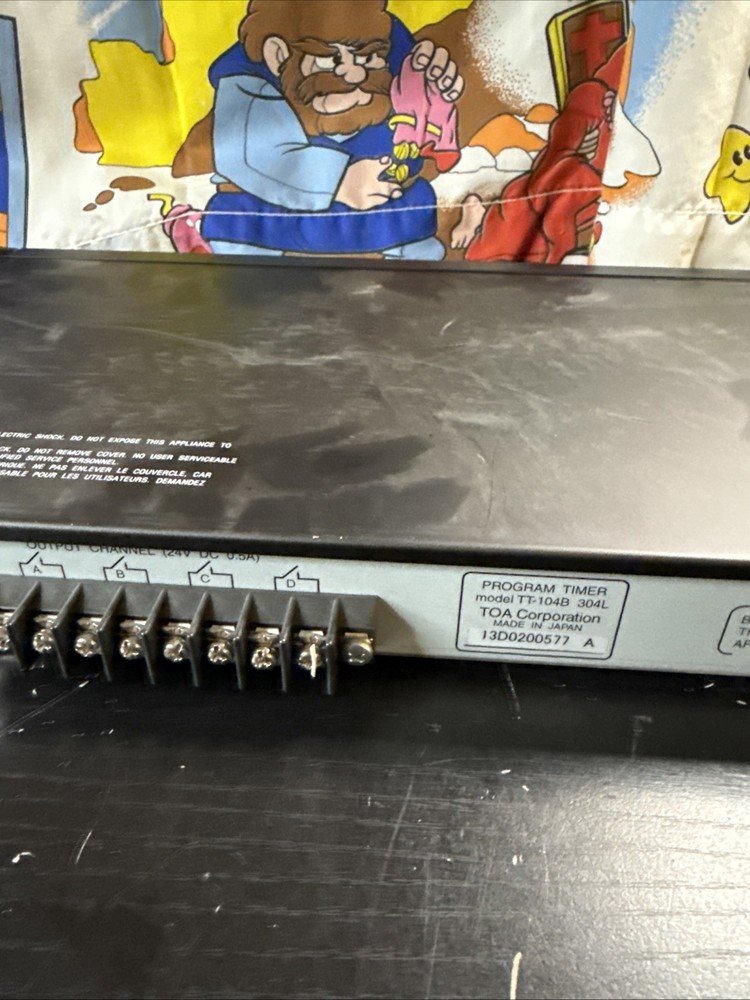 TOA TT-104B Program Timer w/Rack Mount Ears