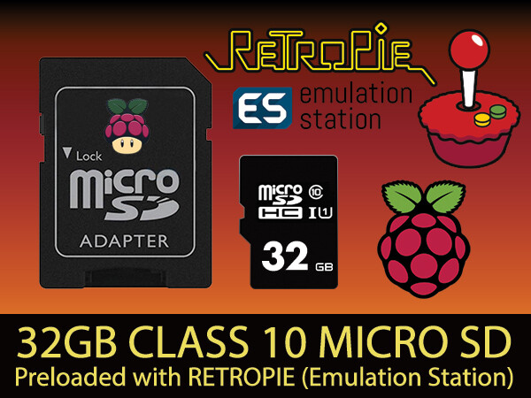 RetroPie 4.8 EmulationStation for Raspberry Pi Preloaded Class 10 Micro SD