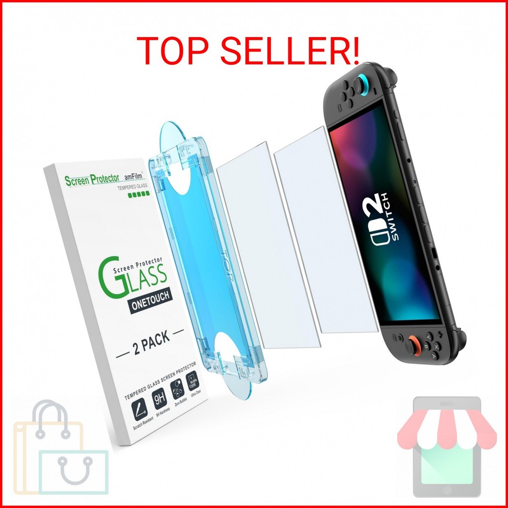 amFilm Auto-Alignment OneTouch for Nintendo Switch 2 Screen Protector [7.9"] 202