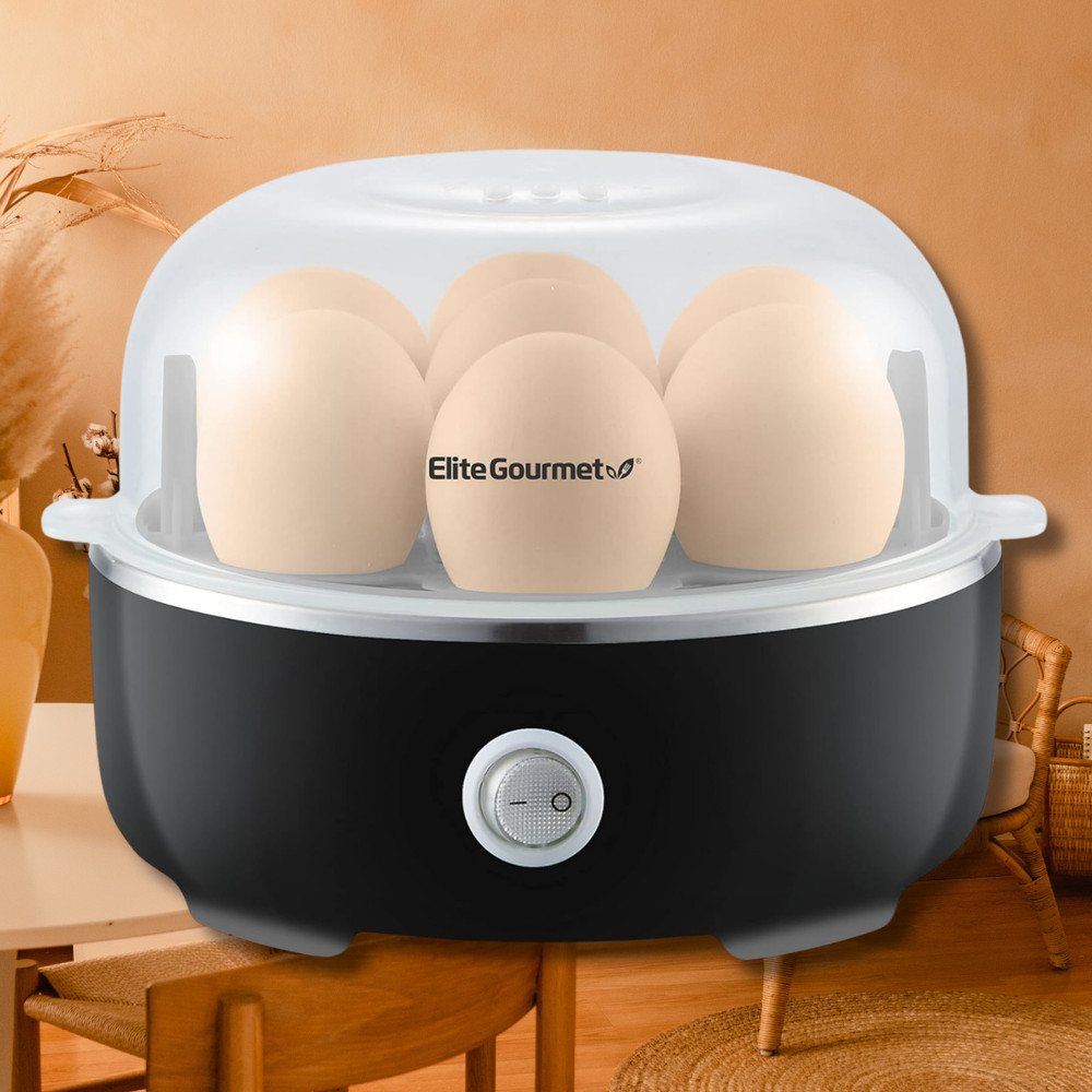 EGC115B Easy Egg Cooker Electric 7-Egg Capacity Soft Medium Hard-Boiled Egg...