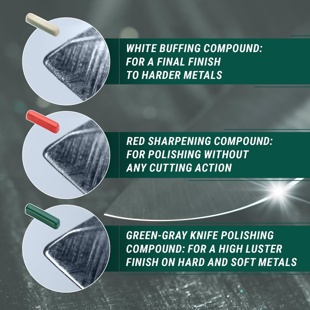 BeaverCraft Stropping Compound Kit for Leather Strop - Buffing White