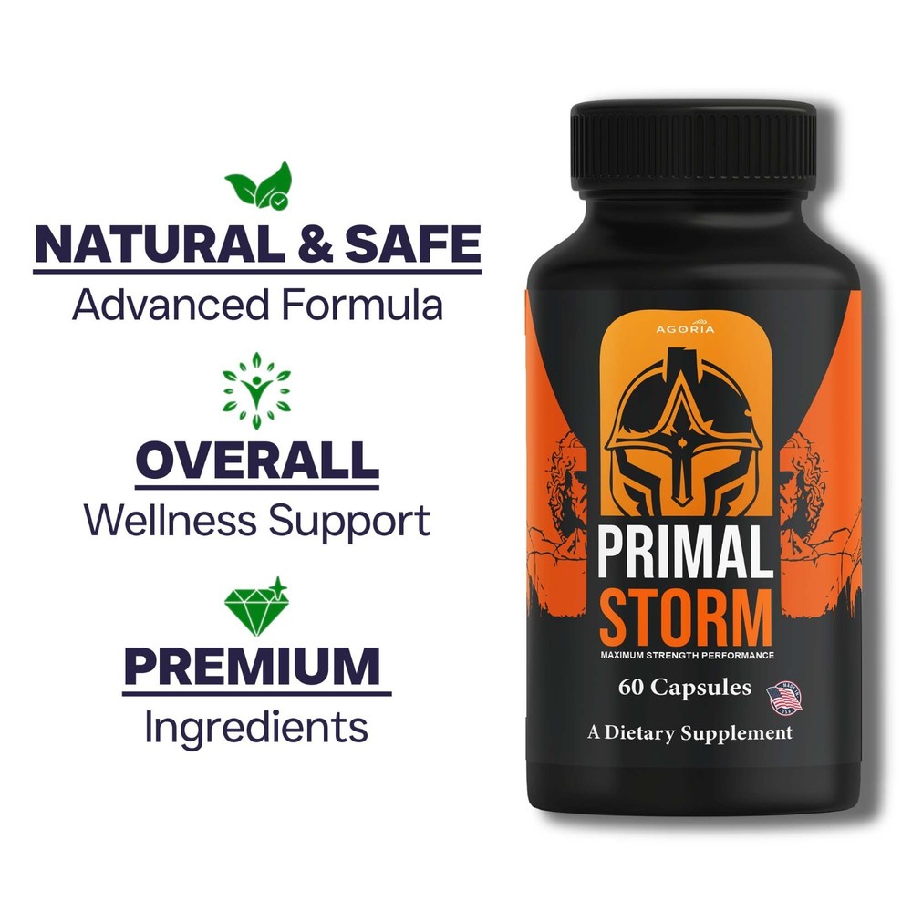 (6 Pack) Primal Storm Performance Support, PrimalStorm Capsules