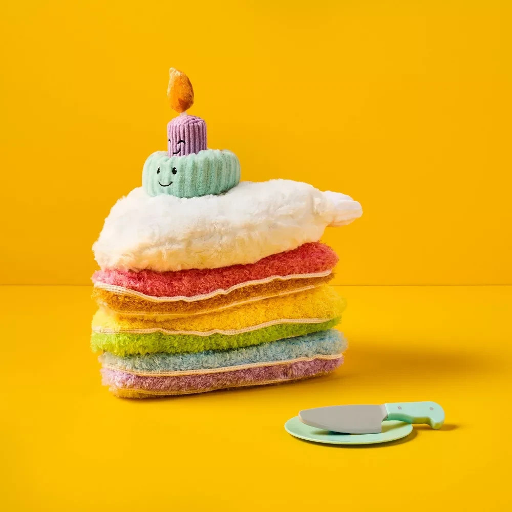 🔥Gigglescape 13” Stackable Layer Cake Stuffed Animal Plush, Food Theme, 1+🔥