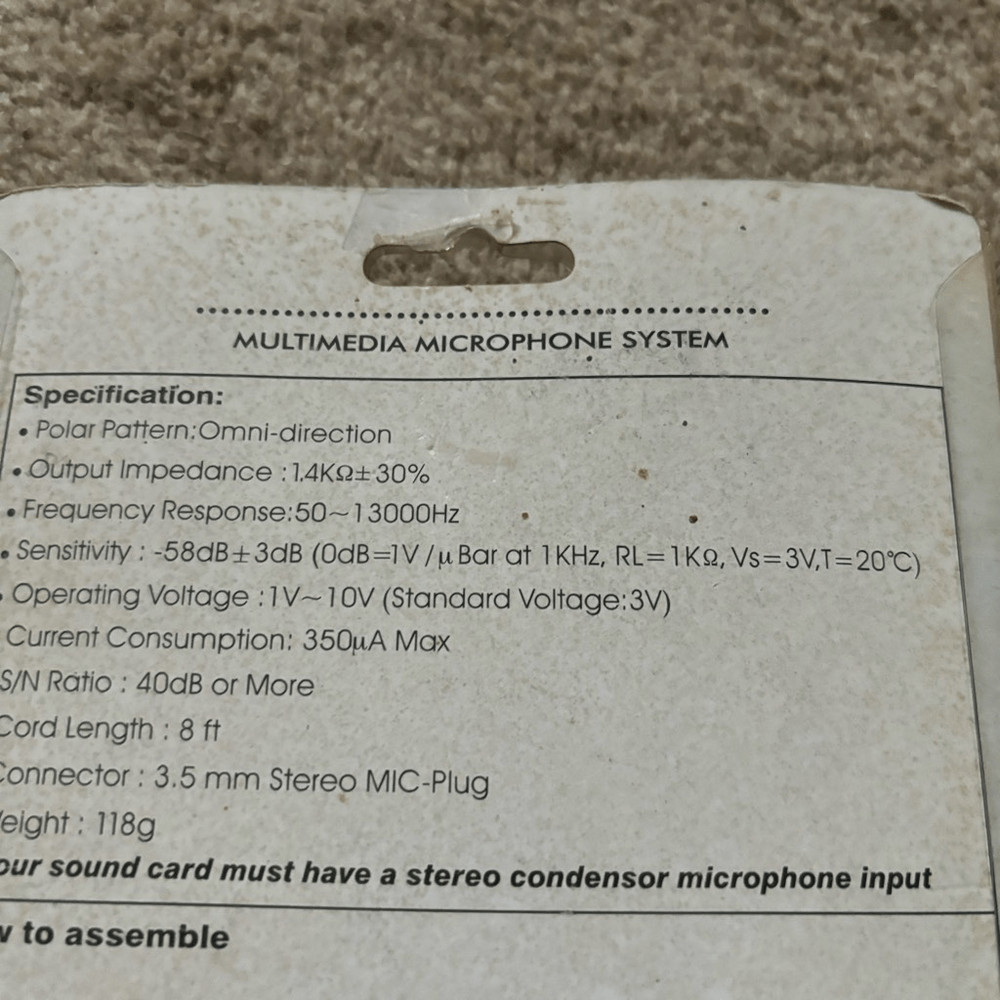 Dynamic Sound Multimedia Microphone System NOS