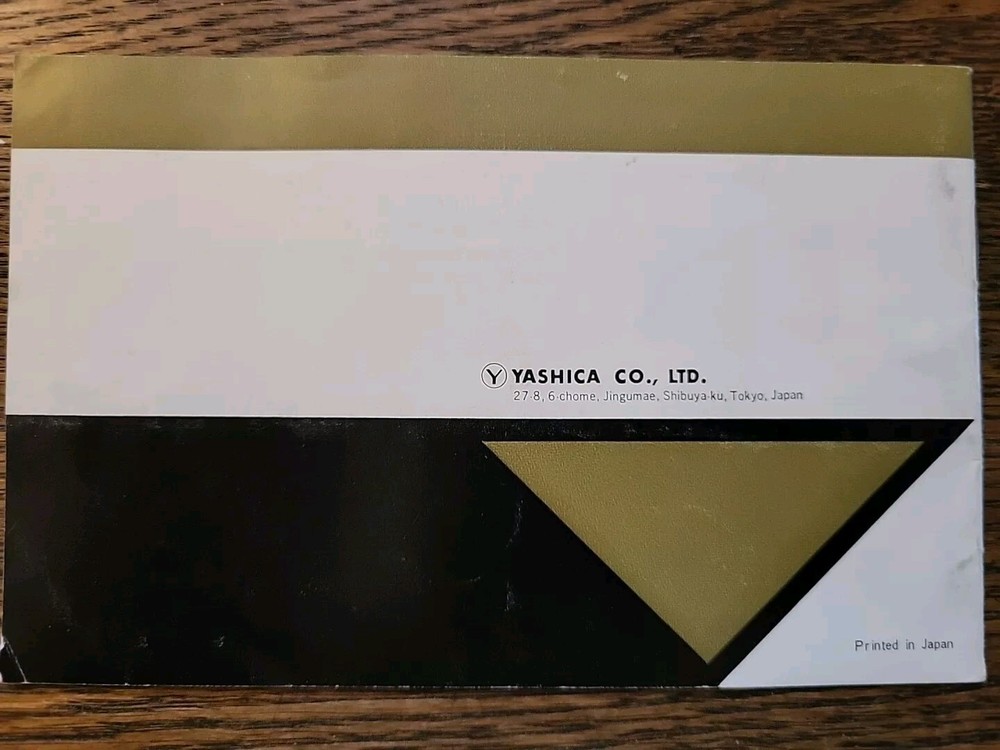 YASHICA ELECTRO 35 Manual - INSTRUCTION BOOK