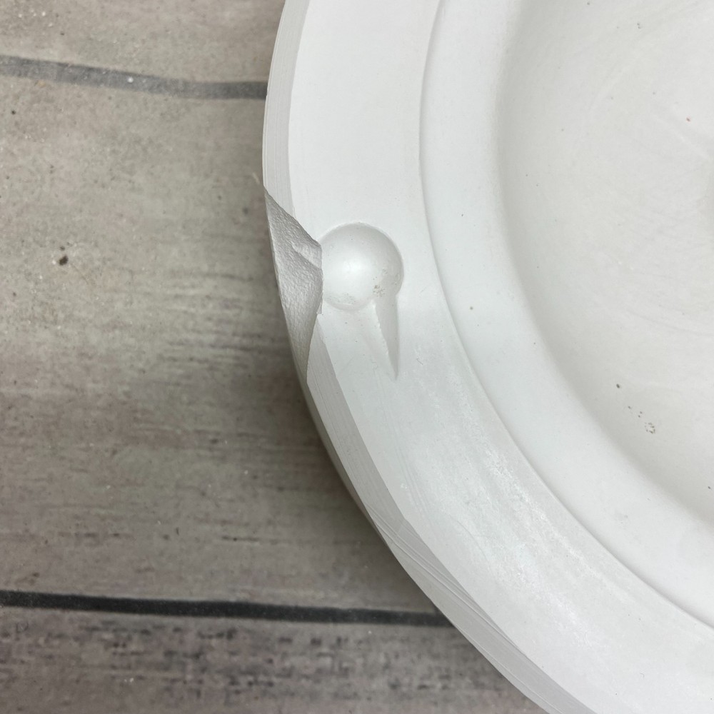 Vintage Unbranded Ceramic Casting Mold Oval Base