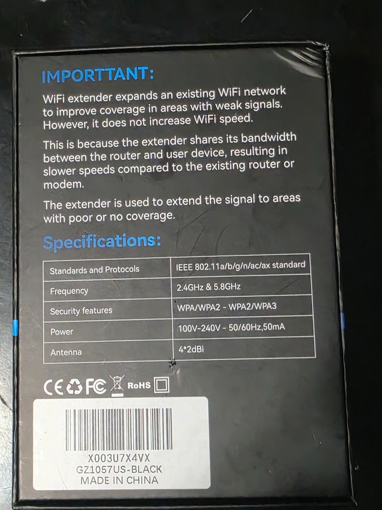 WiFi 6 Range Extender CF-XR182