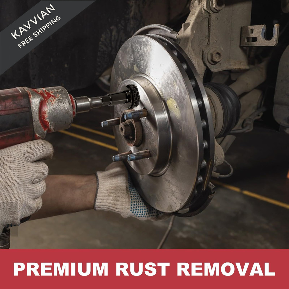 Wheel Hub Resurfacing Kit Stud and Cleaner for Quick Rust Removal...
