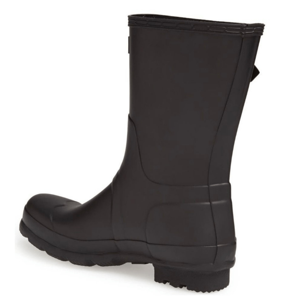HUNTER Original Short Waterproof Rain Boot, Rubber Black, Size 10, NWT
