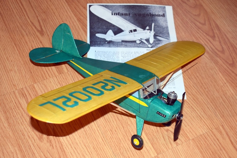 Testors VAGABOND PLANS & CONSTRUCTION SHEETS for TWO 1/2A UC Model Airplanes