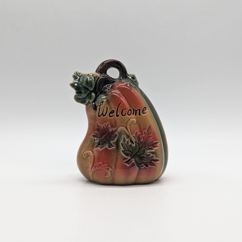 Halloween or Thanksgiving Decor Ceramic Squash