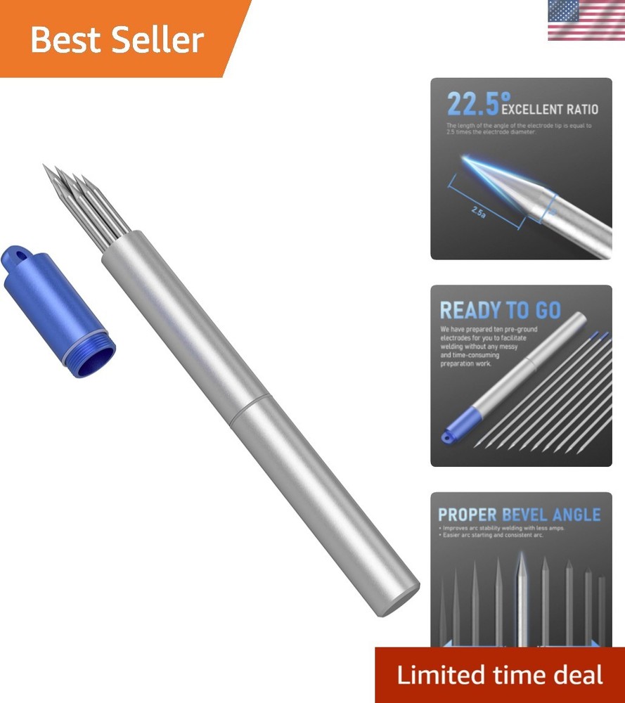 Efficient 1/8" x 7" Pre-Sharpened Blue Lanthanated Tungsten Electrodes - 10pk