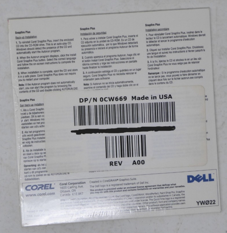 Corel Snapfire Plus Editing Software Vintage CD NEW SEALED