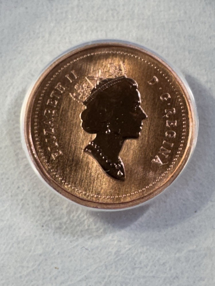 1996 Canada 1 Cent Graded MS 69 DCAM by ANACS Specimen
