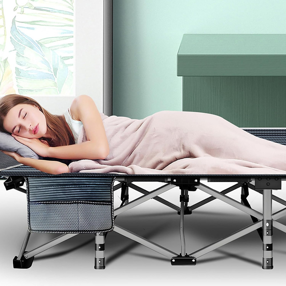Docred Folding Camping Cot with Mattress, 2 Pack Heavy Duty Folding Cot for Adul