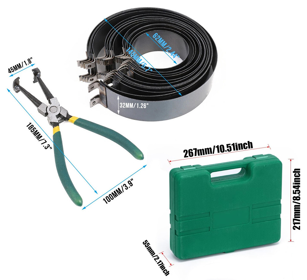 Auto Engine Piston Ring Compressor Installer 1 Pliers 14 Band Tool Kit Universal