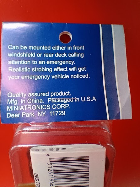MINIATRONICS FRONT/REAR DECK LIGHT BARS 1/43 7 CHASE 3PCS BLUE WHITE 9VDC