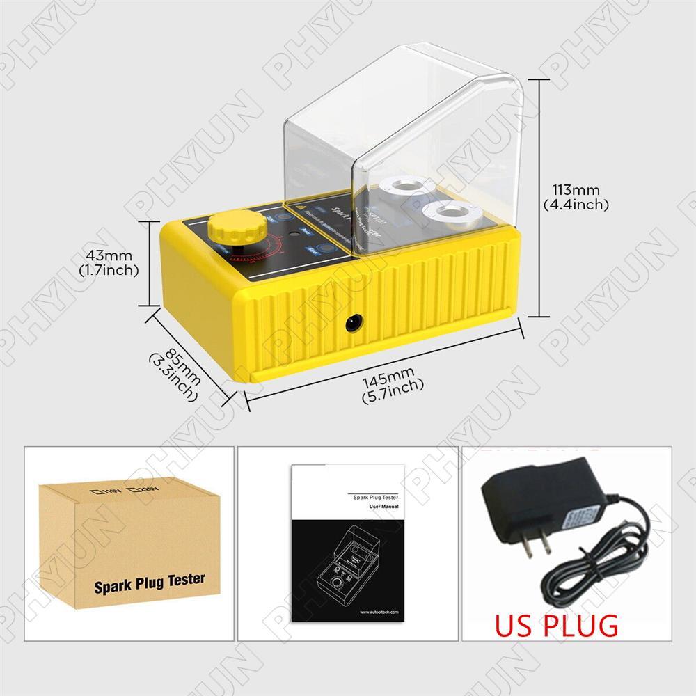 Spark Plug Tester Dual Hole Diagnostic Tool 12V Car Gasoline Ignition Analyzer