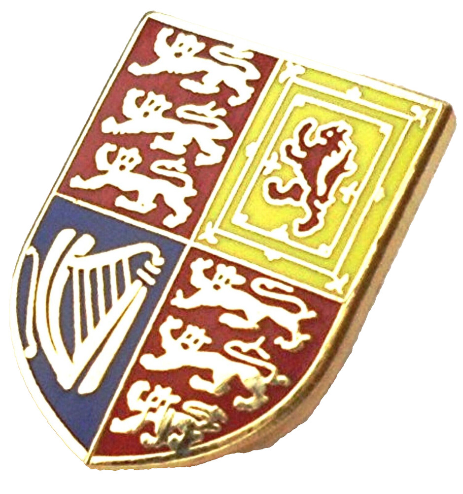 ROYAL CYPHER CREST Shield Pin Badge - MOD APPROVED