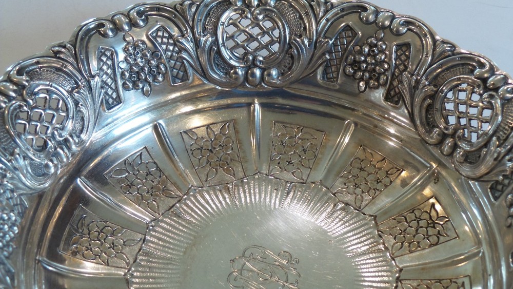 Continental .800 Silver Embossed Deep Bowl, 390 grams