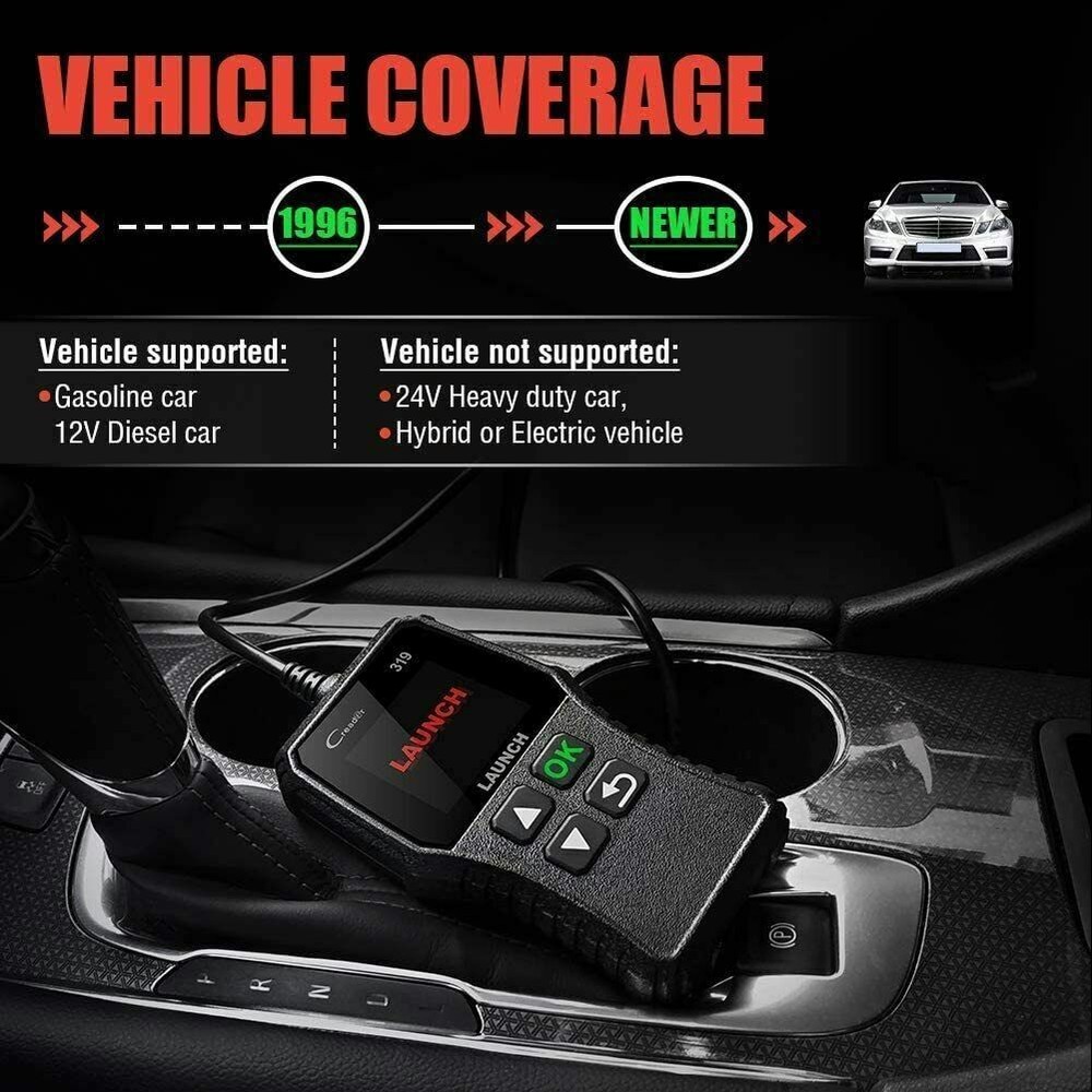 LAUNCH CR319 Car OBD2 OBD Code Reader Scanner Check Engine Fault Diagnostic Tool