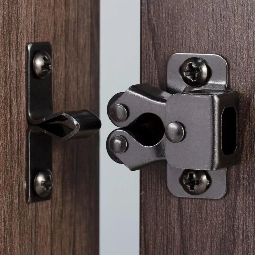 4 PCS Cabinet Latch Double Roller Catch Hardware for Cupboard Closet Kitchen Cab