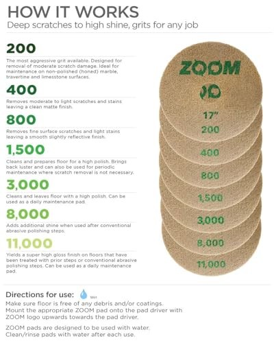 Zoom Pads (7") Diamond 800 Grit