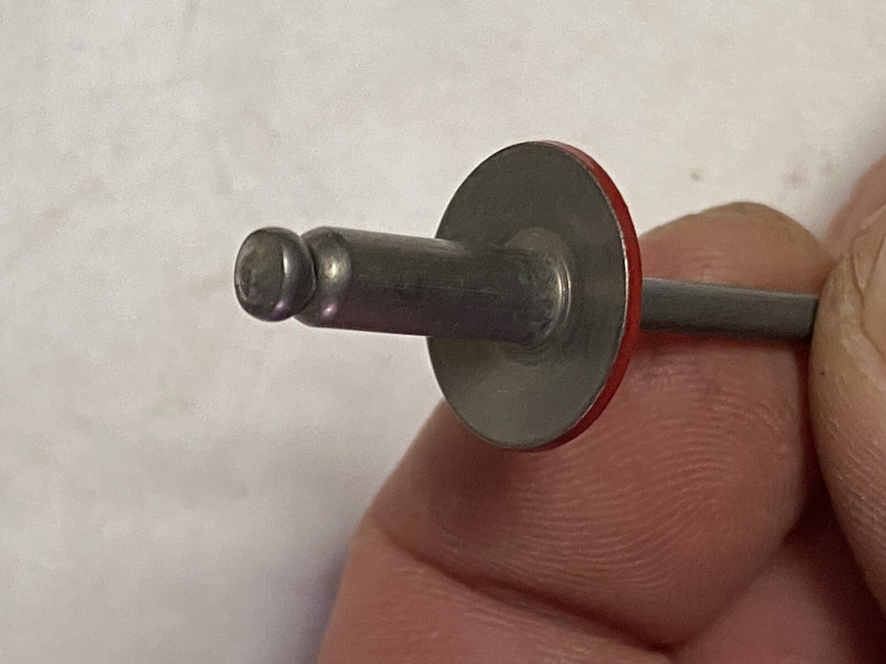 Original. SkiDoo Snowmobile Red Pop Rivets (QTY 6).