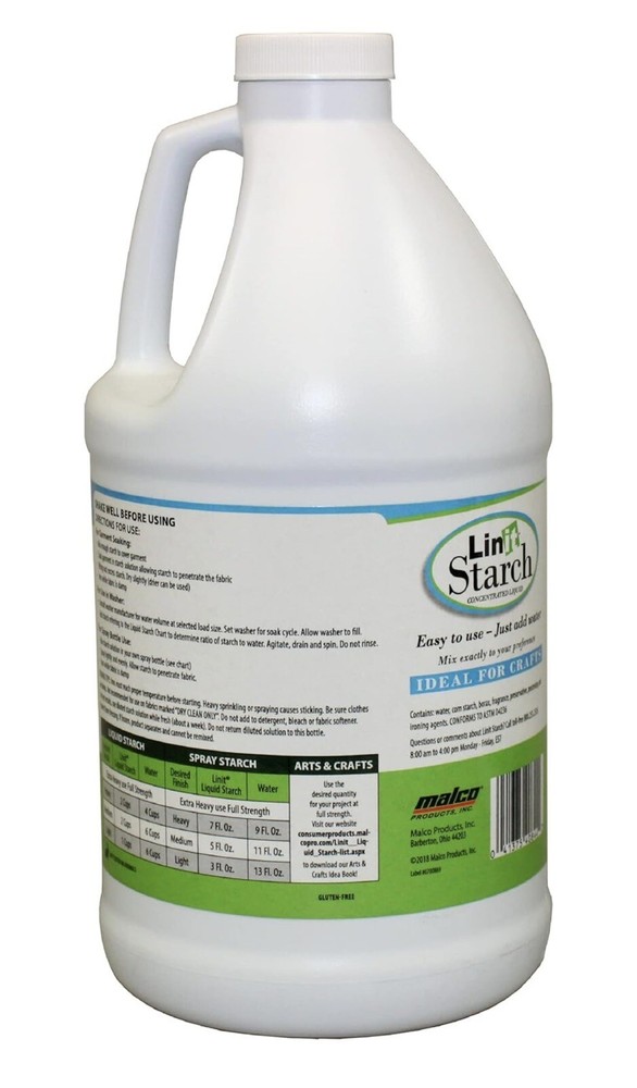Jumbo Linit Starch - Crisp Classic Finish - Versatile - Multi-Purpose - 64 Oz.