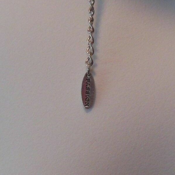Signed Passion Silver-tone Brown Enamel Collar Necklace