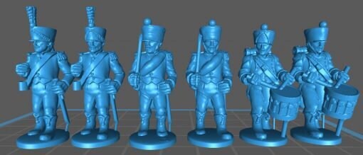 French Light command 1808, campign uniform - Resin 28mm Minis