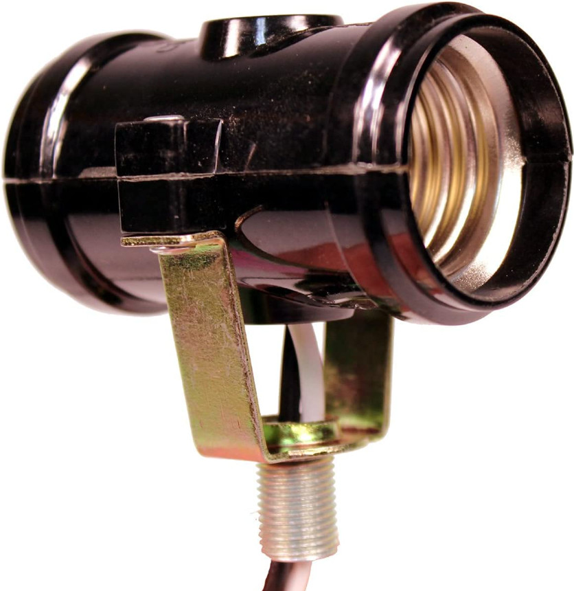 Double Bulb Socket E26 Medium Base Twin Cluster with Bracket and Wire Leads