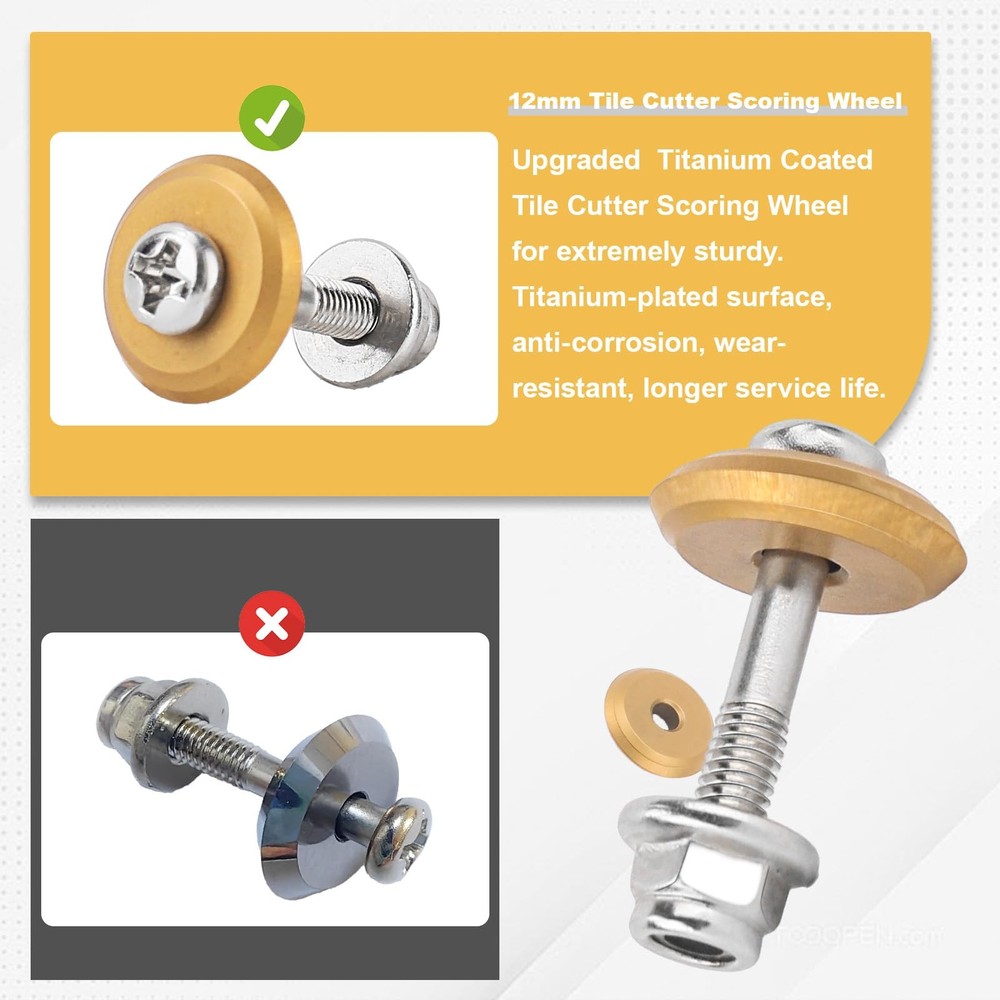 Tile Cutter 12MM Scoring Wheel 14A for All Sigma Pull Handle Tile Cutters, Up...