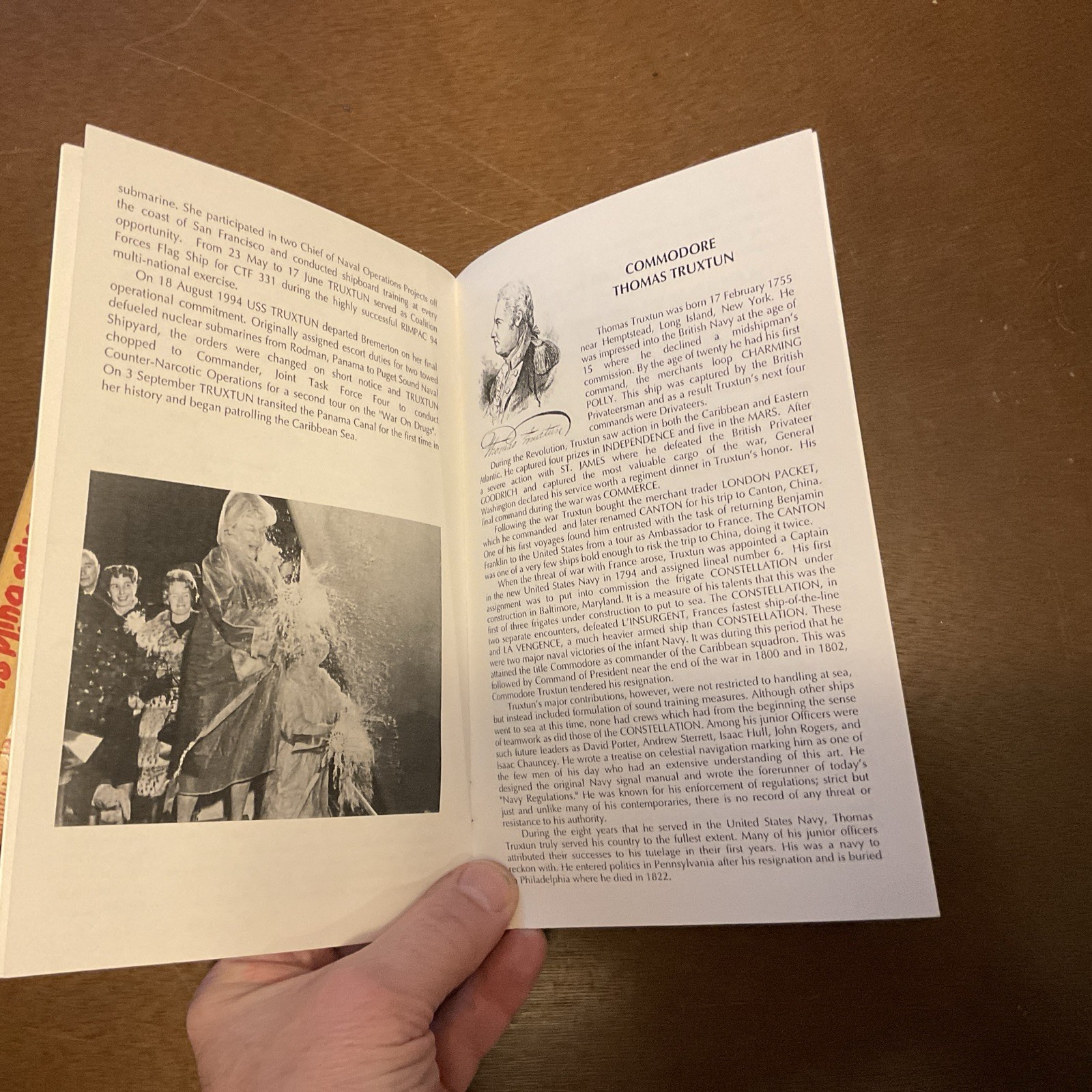 1995 Decommissioning Ceremony USS TRUXTUN CGN 35 Handout Pamphlet Vintage