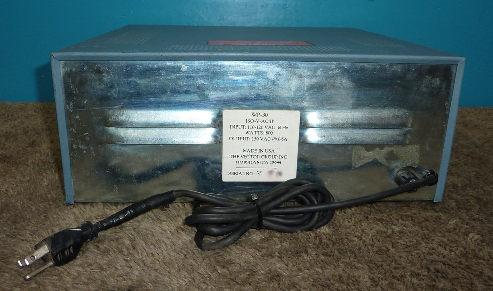 Vector VIZ WP-30 ISO-V-AC II Variable Isolation Transformer Variac