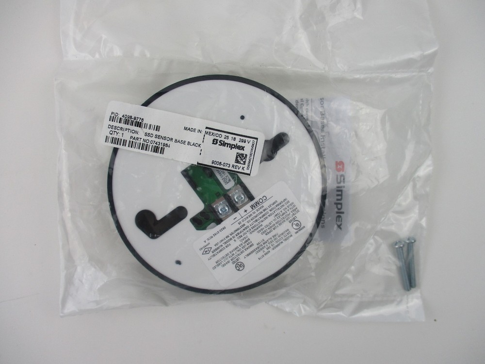 (NEW) SIMPLEX 4098-9776 SENSOR STANDARD BASE, BLACK