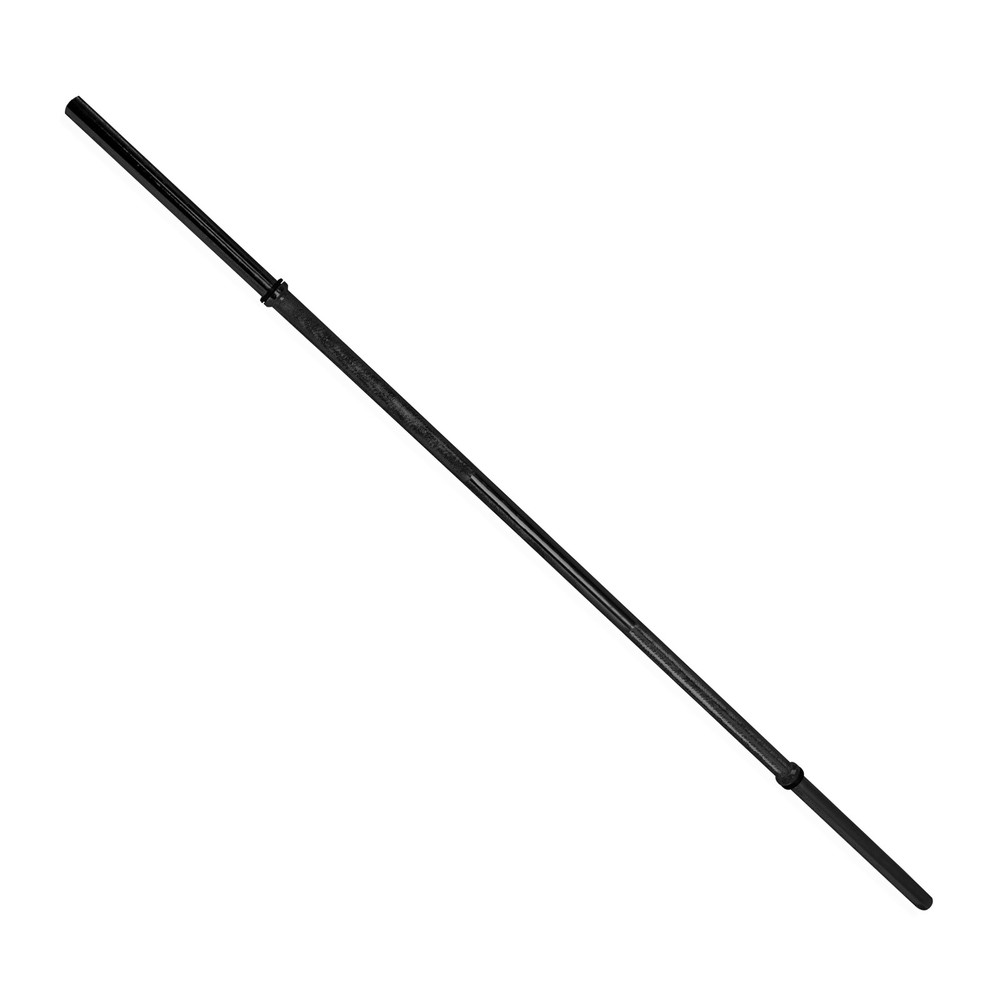 Barbell Standard 60" Solid Bar, Black, 1-Inch Diameter