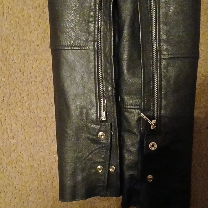 FMC Leather Motorcycle Chaps Mens XL